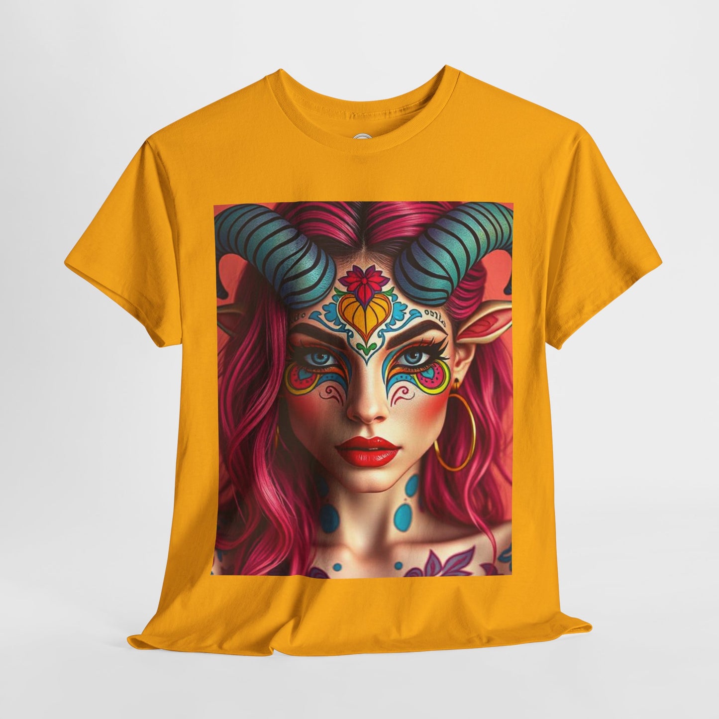 Unisex Heavy Cotton T-Shirt, Taurus, Zodiac, Sexy Art