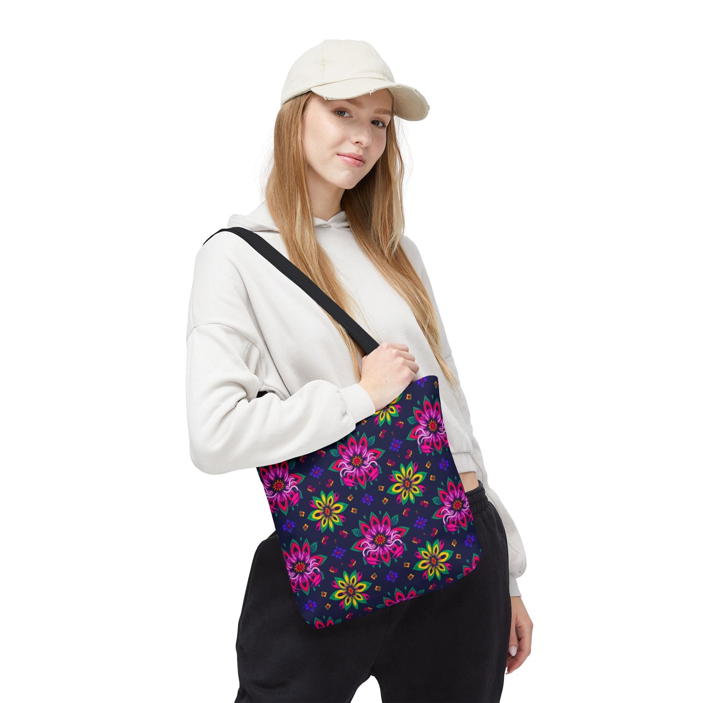 Tote Bag (AOP), Scorpio, Zodiac v2, Flower Pattern