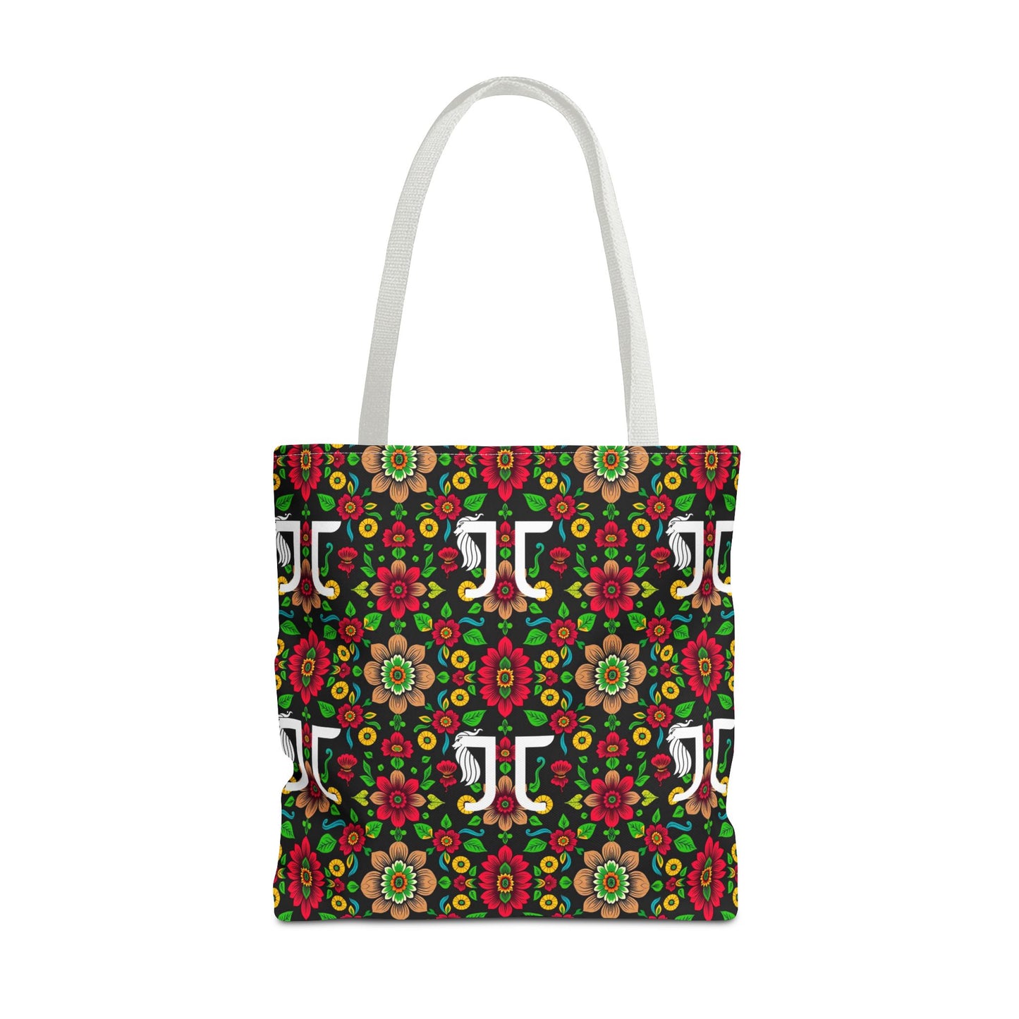 Tote Bag, (AOP), Gemini, Zodiac, Flower Pattern