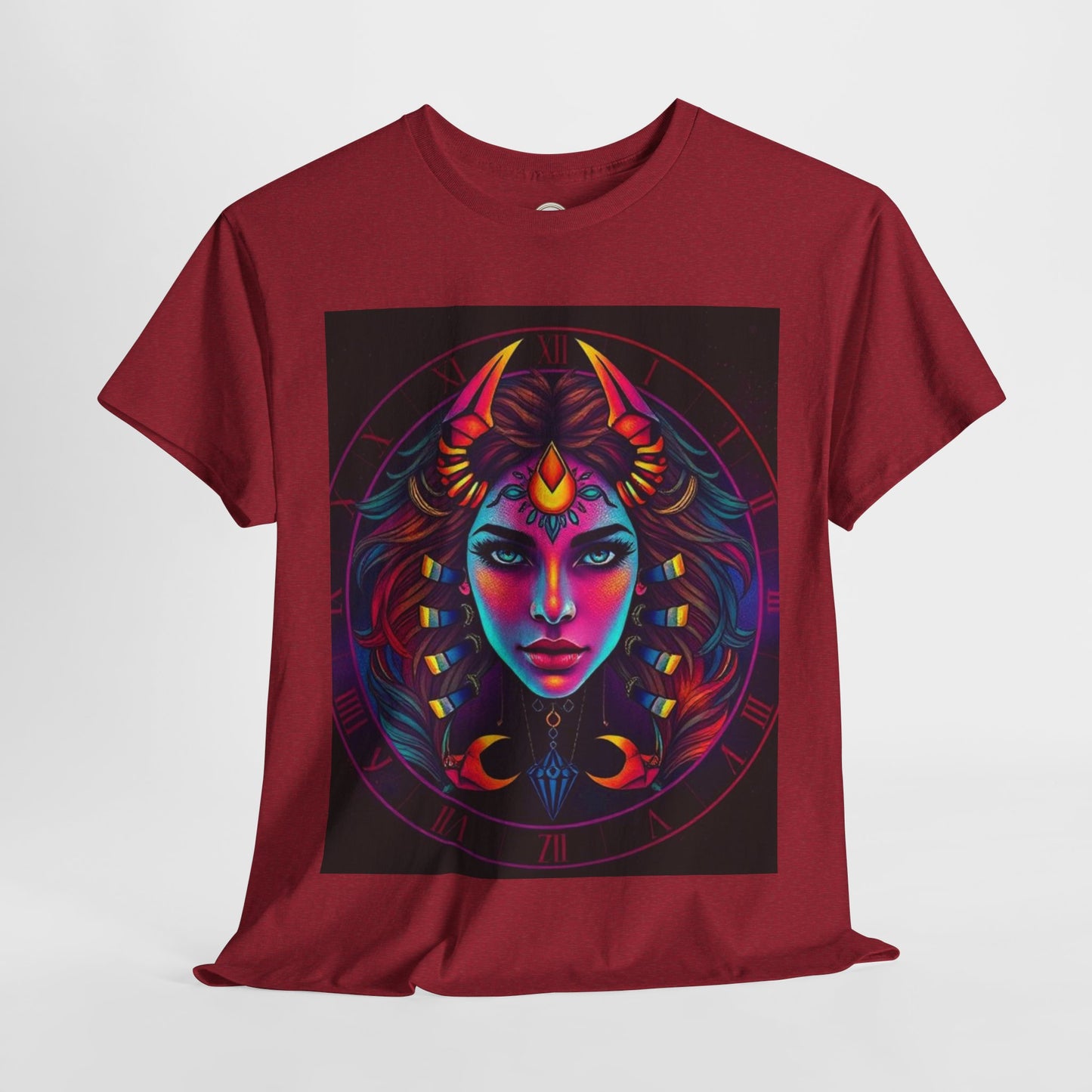 Unisex Heavy Cotton T-Shirt, Scorpio, Zodiac v4, Sexy Art