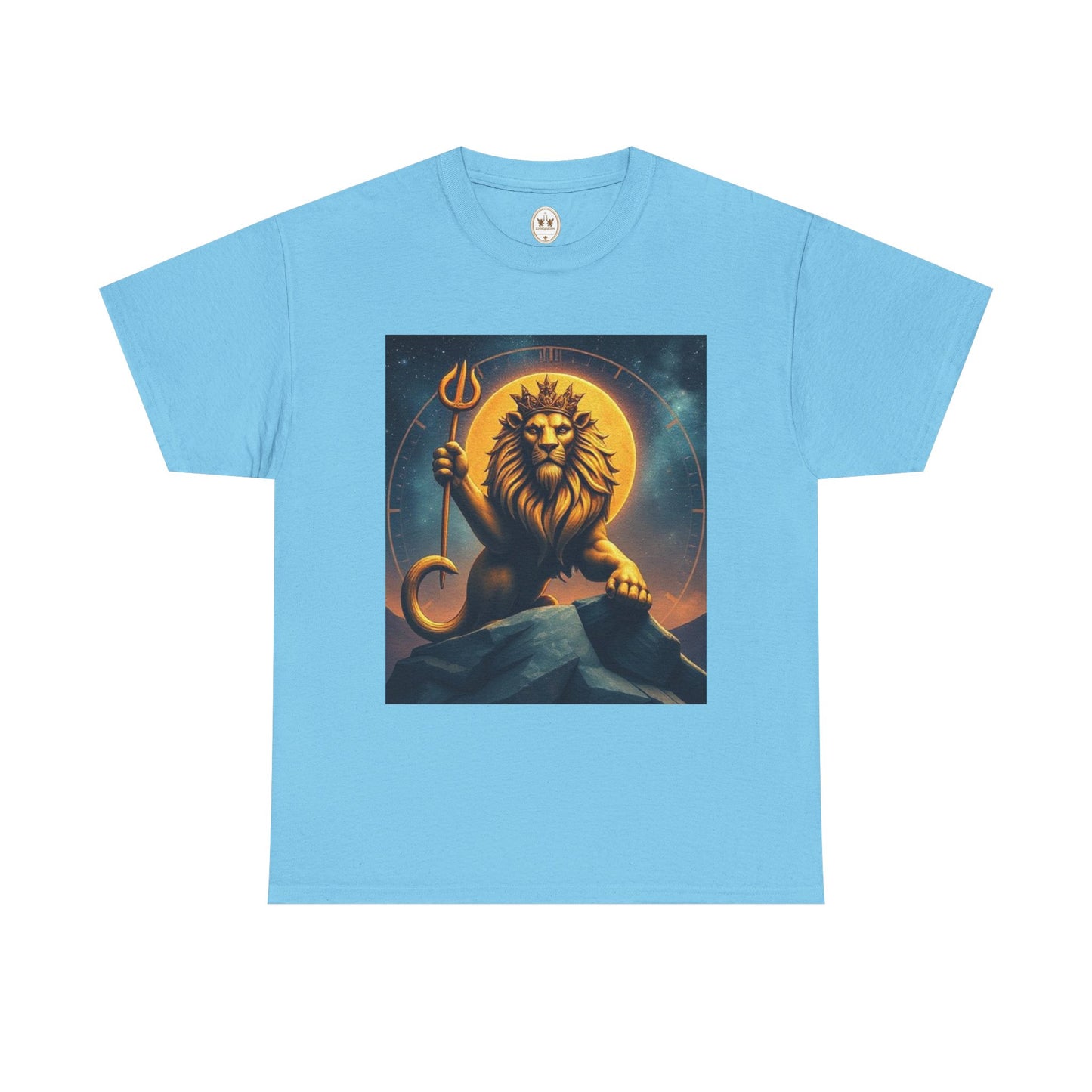 Unisex Heavy Cotton T-Shirt, King of Lions v2, Leo Zodiac Design