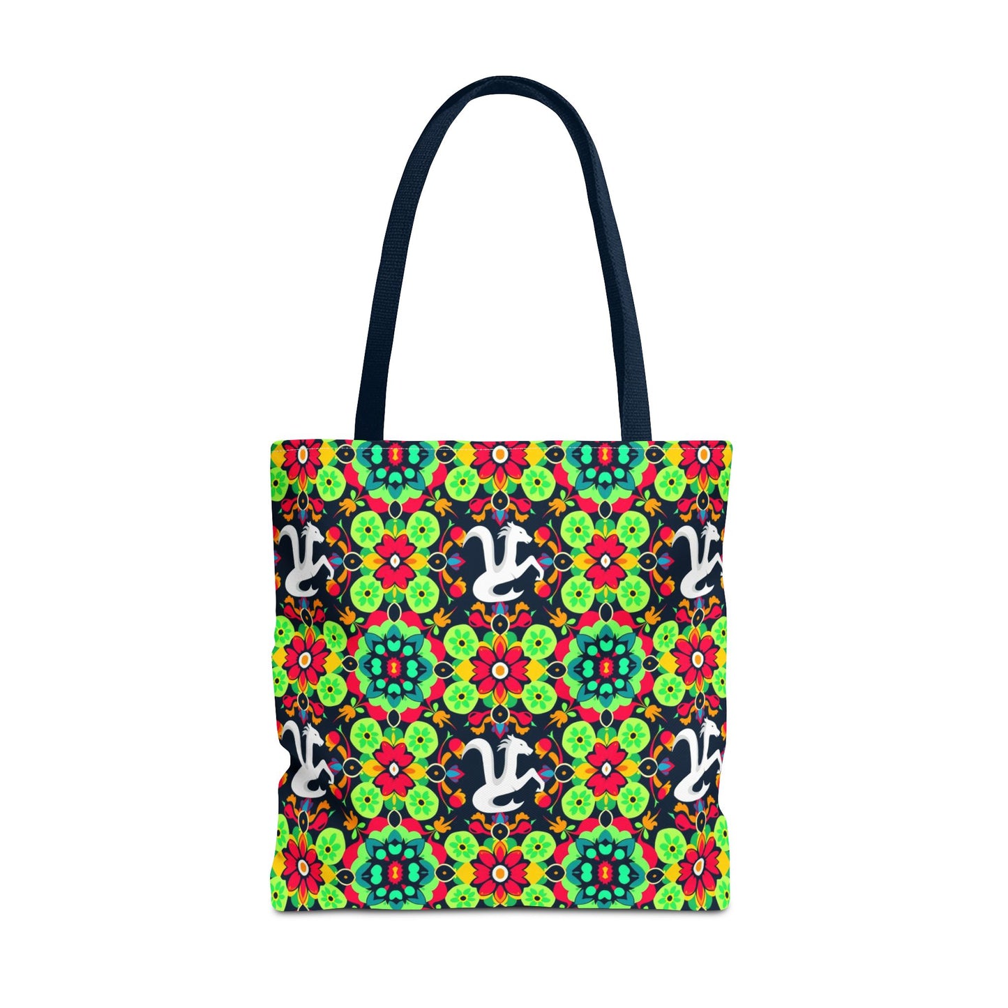 Tote Bag, (AOP), Aquarius, Zodiac v4, Flower Pattern