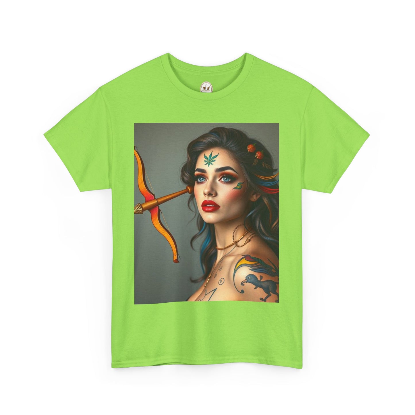 Unisex Heavy Cotton T-Shirt, Sagittarius, Zodiac v2, Sexy Art