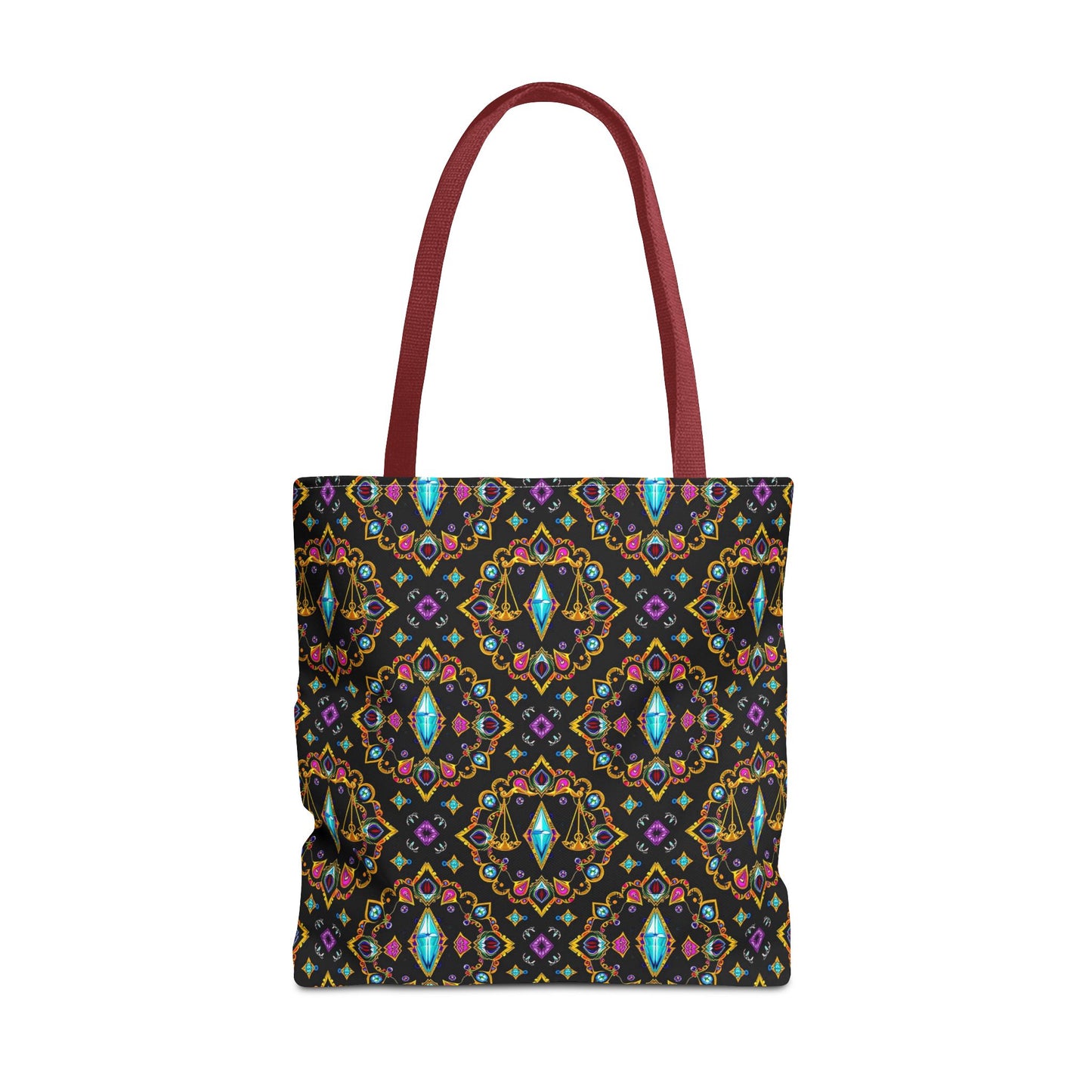 Tote Bag (AOP), Libra, Zodiac v1, Jewel Pattern