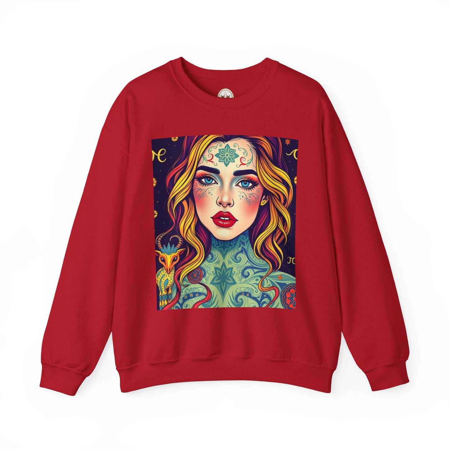 Unisex Heavy Blend™ Crewneck Sweatshirt, Aquarius, Zodiac, Sexy Pattern