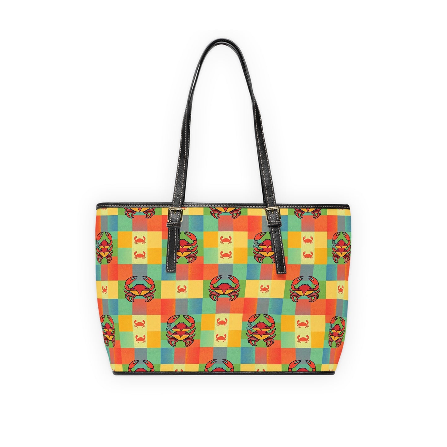 Leather Shoulder Bag, Cancer, Zodiac v2, Shapes Pattern