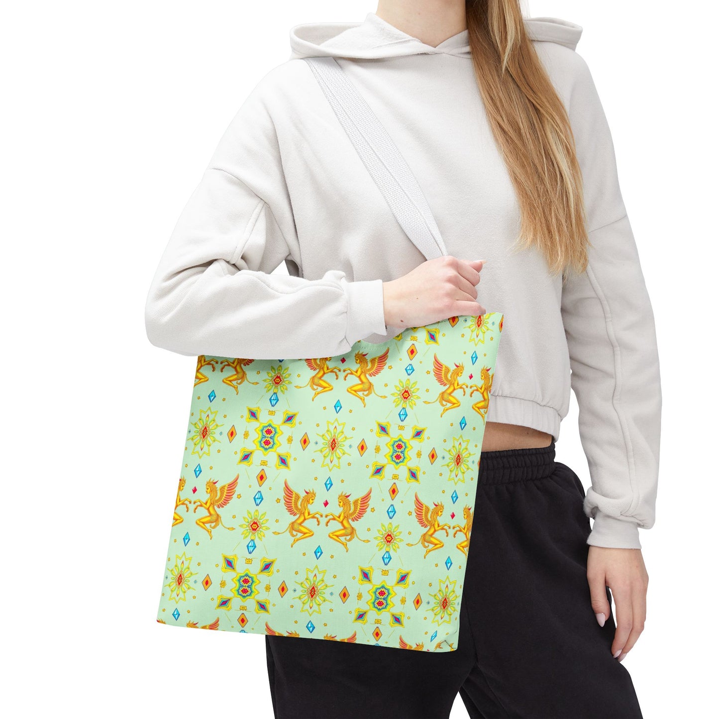 Tote Bag (AOP), Gemini, Zodiac v1, Jewel Pattern