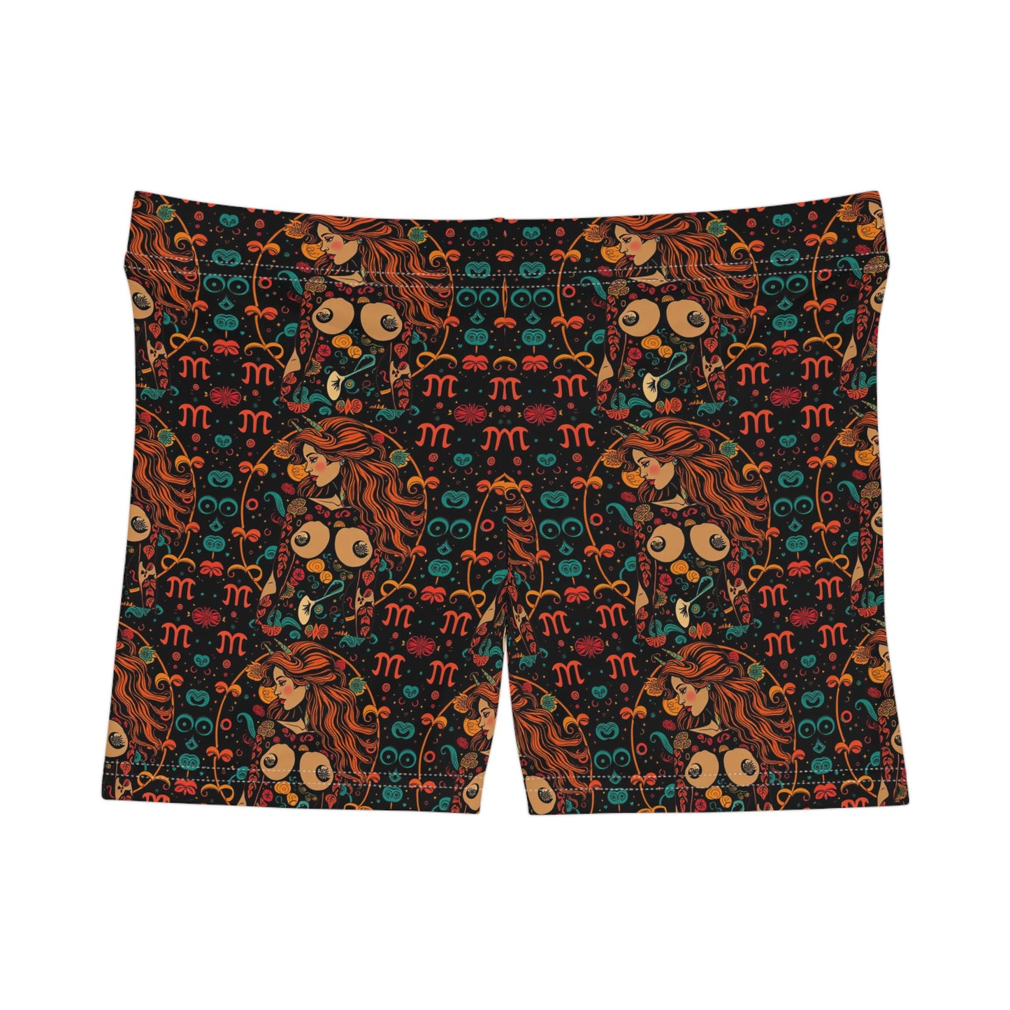 Women's Shorts, (AOP), Aquarius, Zodiac, Sexy Pattern