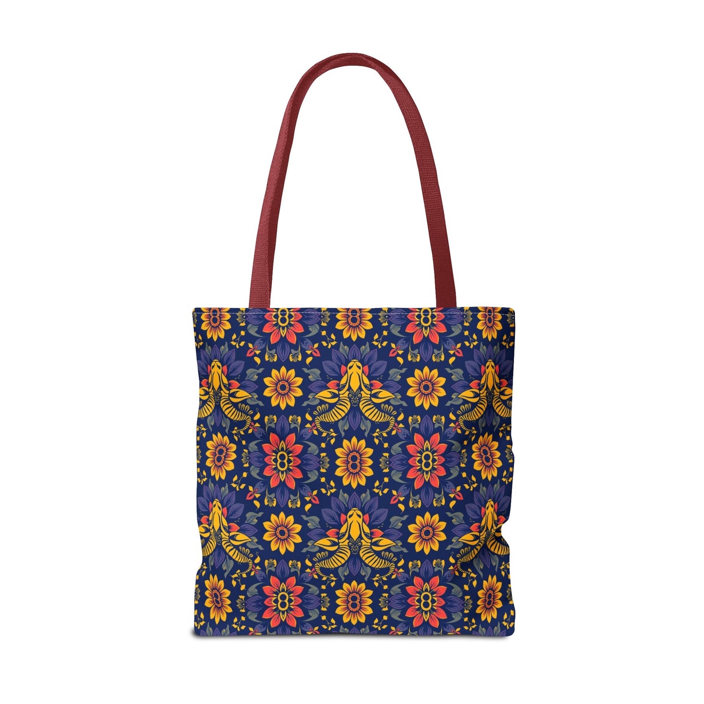 Tote Bag, (AOP), Taurus, Zodiac v3, Flower Pattern
