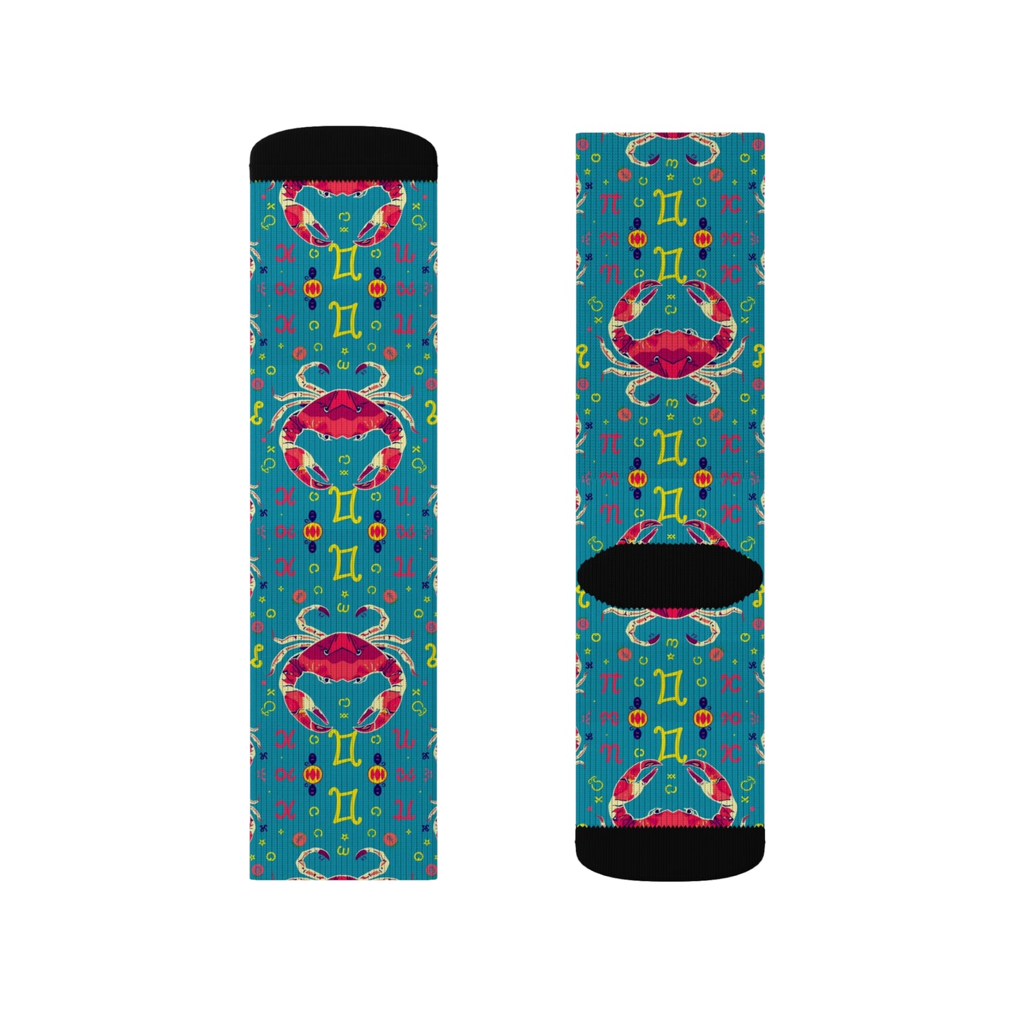 Sublimation Socks, Cancer, Zodiac v2, Pattern