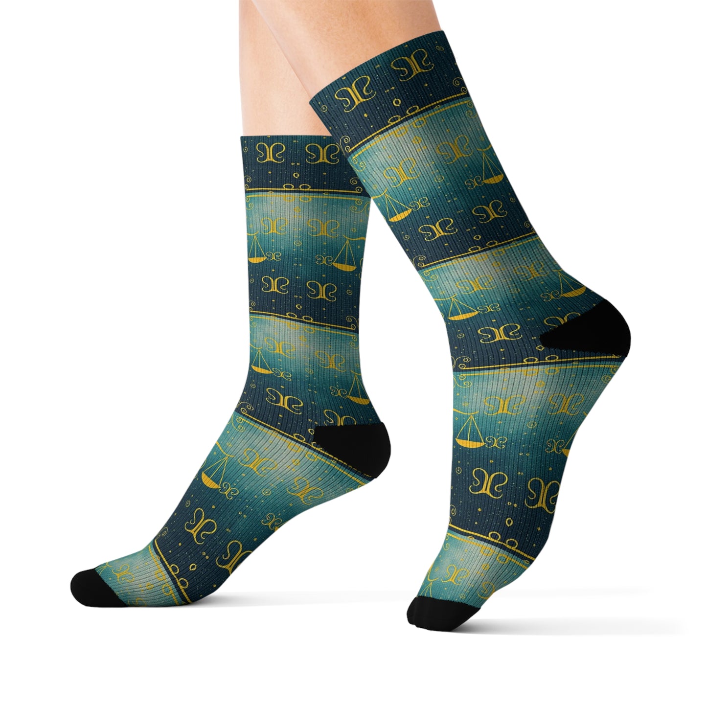 Sublimation Socks, Libra, Zodiac v1, Pattern