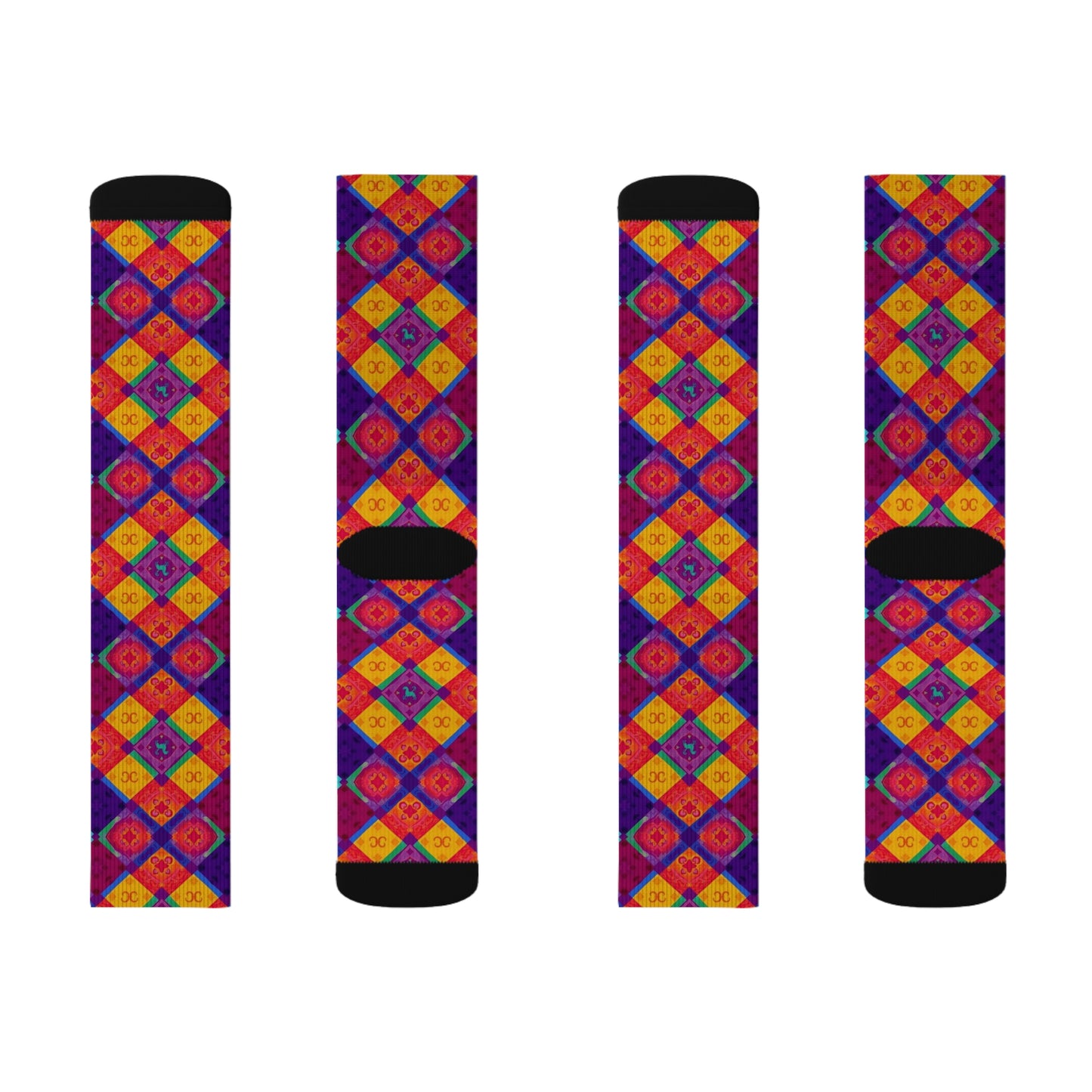 Sublimation Socks, Virgo, Zodiac v1, Shapes Pattern