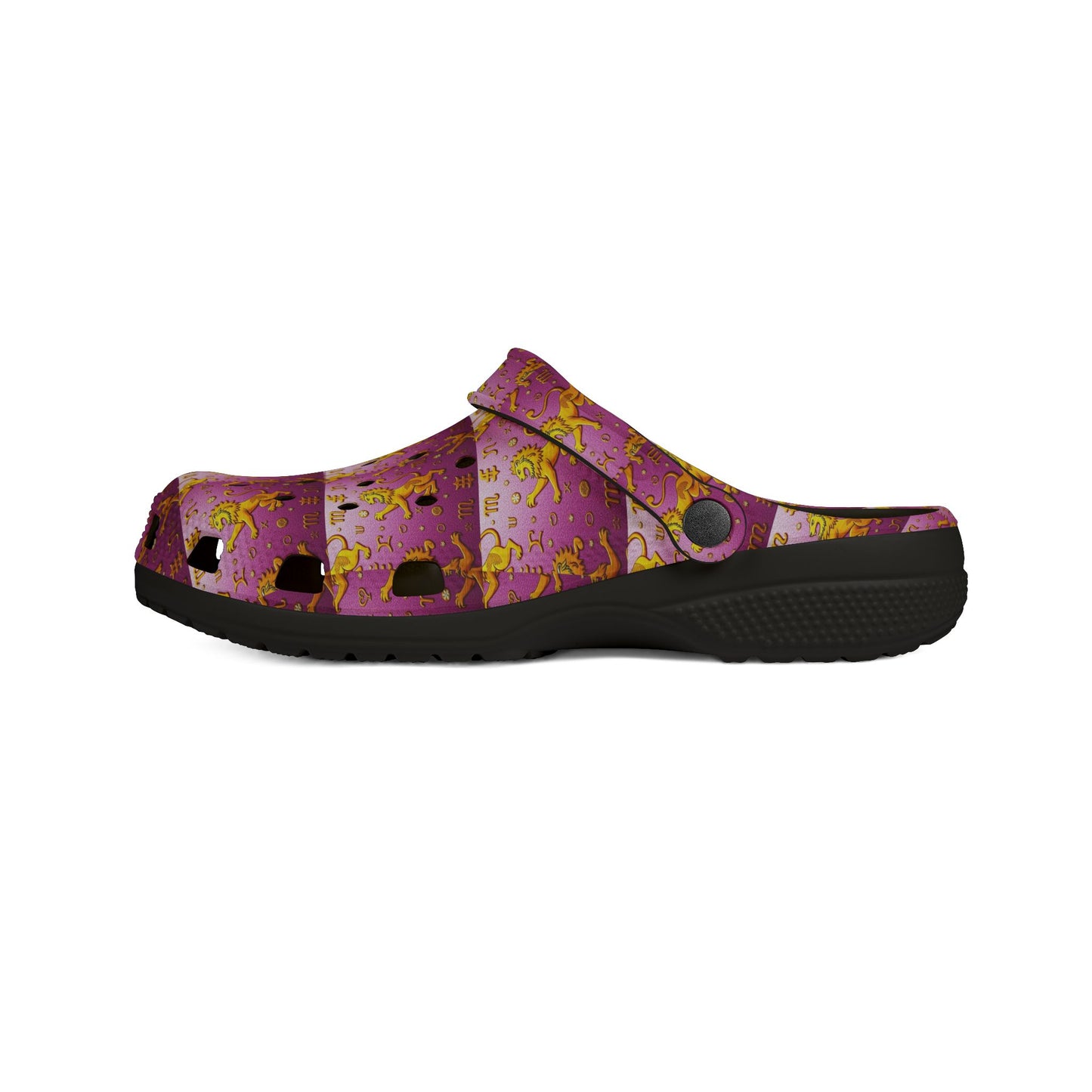 EVA Foam Rubber Shoes, (AOP), Leo, Zodiac v2, Pattern