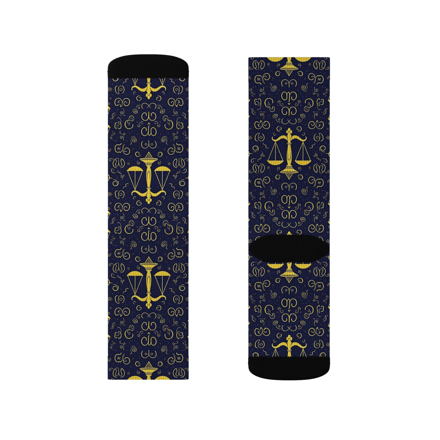Sublimation Socks, Libra, Zodiac, Pattern