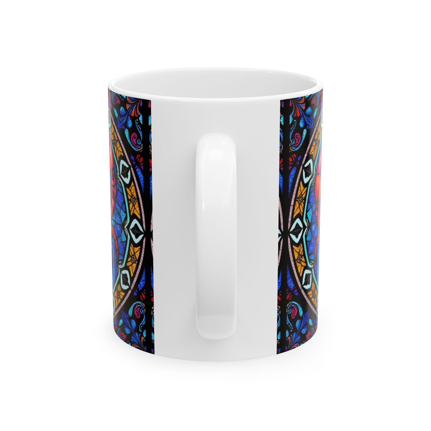 Ceramic Mug, (11oz, 15oz), Ceramic Coffee Mug, AOP, Glass Design, Cancer Zodiac