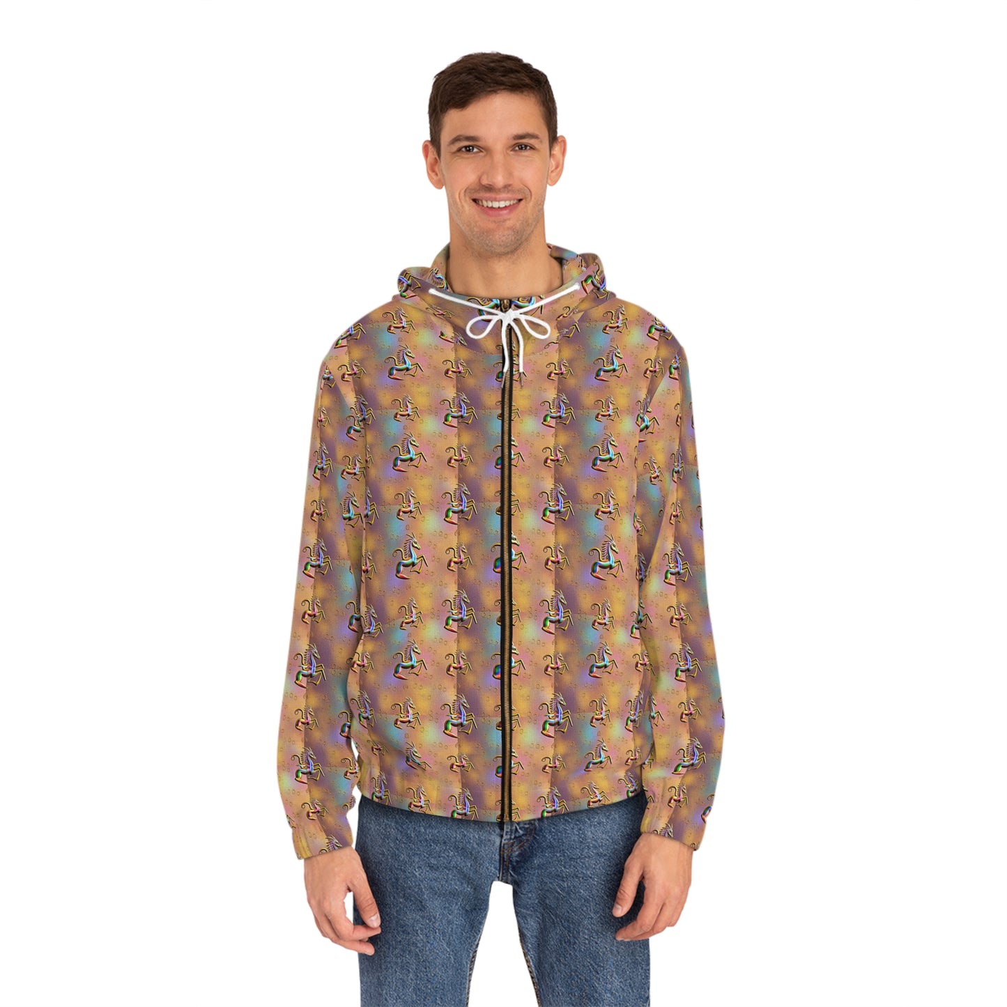 Full-Zip Hoodie (AOP), Aquarius, Zodiac v2, Pattern
