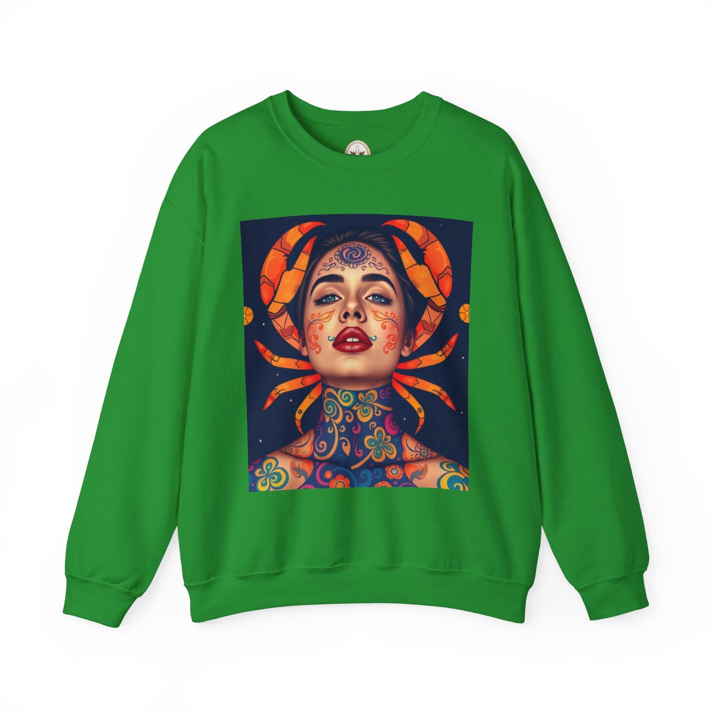 Unisex Heavy Blend™ Crewneck Sweatshirt, Cancer, Zodiac v1, Sexy Pattern