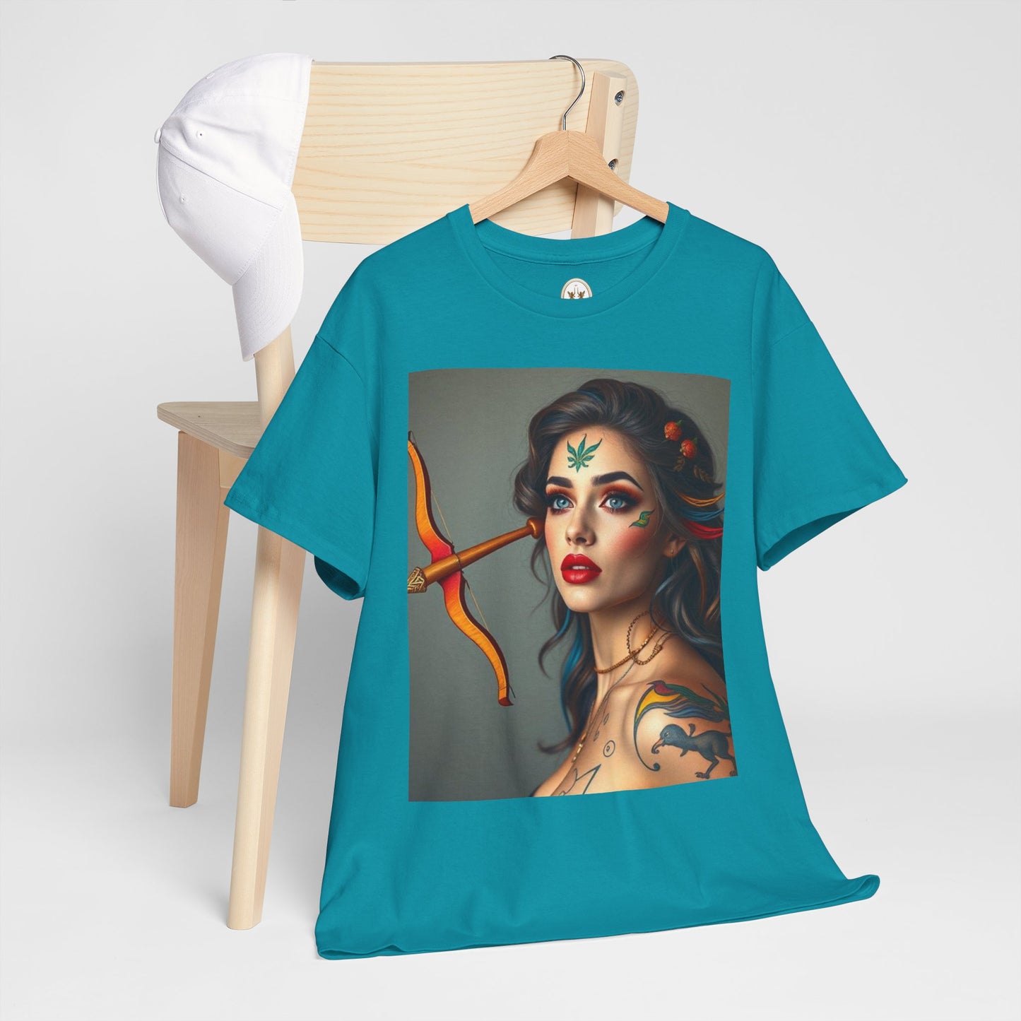 Unisex Heavy Cotton T-Shirt, Sagittarius, Zodiac v2, Sexy Art