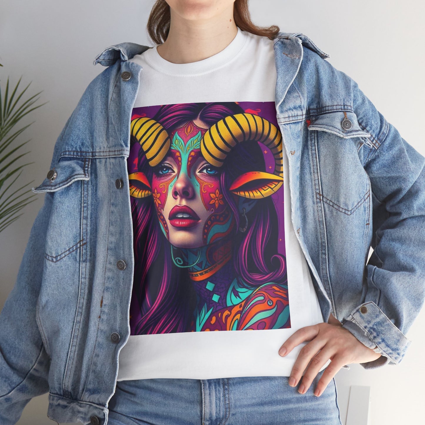 Unisex Heavy Cotton T-Shirt, Taurus, Zodiac v2, Sexy Art