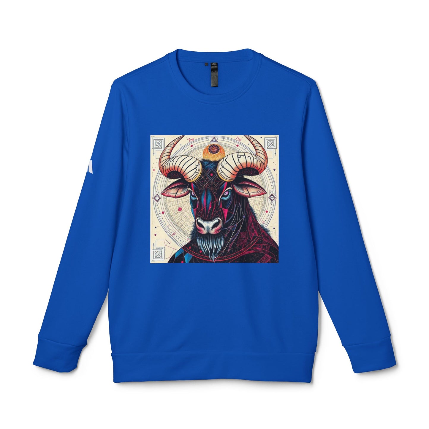 Adidas, Unisex Fleece Crewneck Sweatshirt, Taurus, Pop Art v1, Zodiac