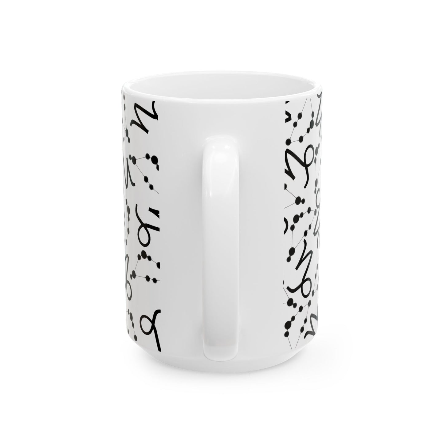 Ceramic Mug, (11oz, 15oz), Ceramic Coffee Mug, AOP, Constellation & Symbol, Capricorn Zodiac Design