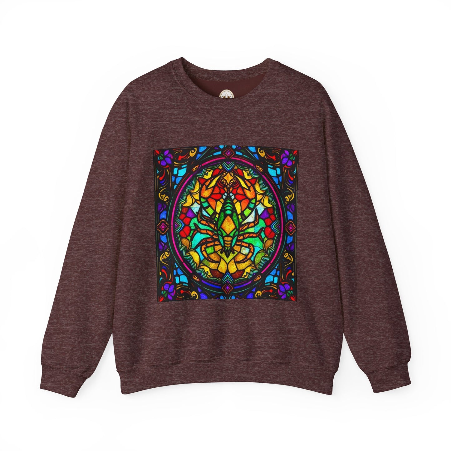 Unisex Heavy Blend™ Crewneck Sweatshirt, Glass 1, Scorpio Zodiac Design
