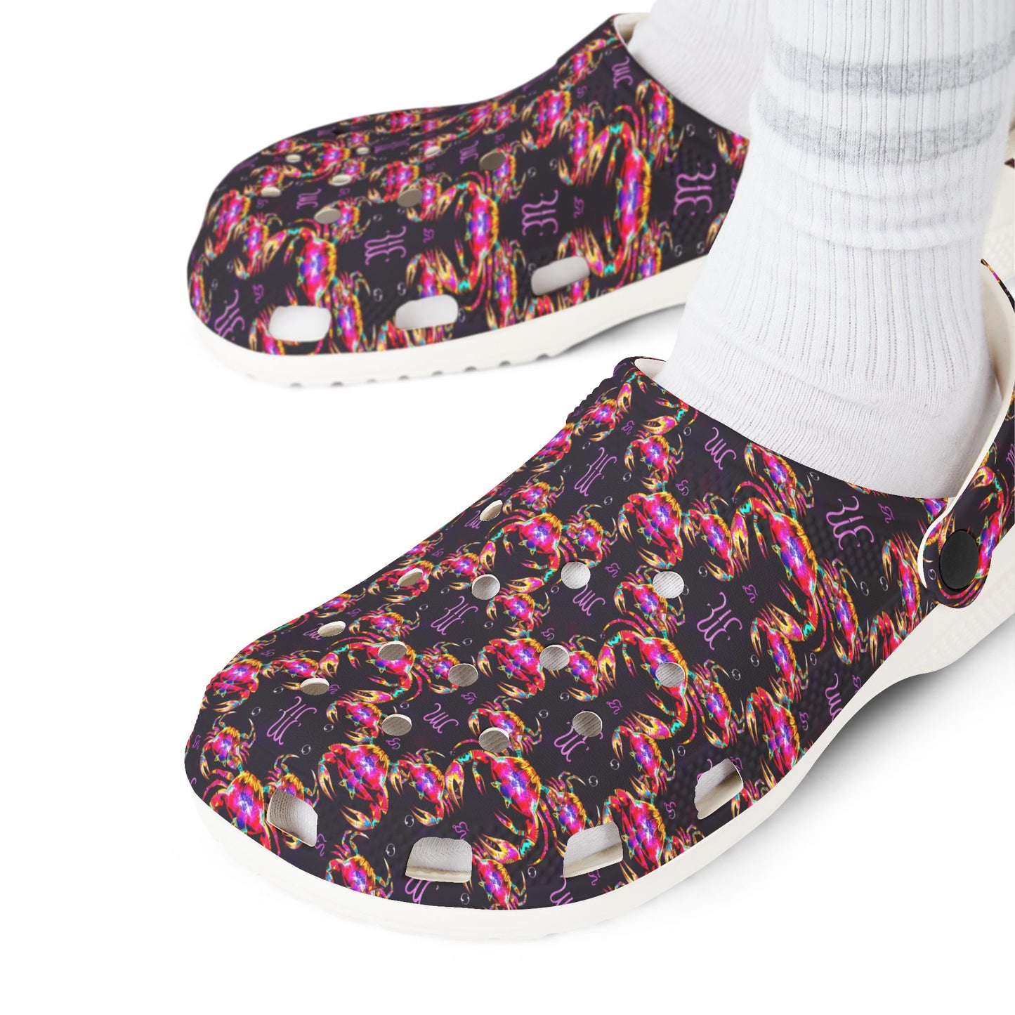 EVA Foam Rubber Shoes, (AOP), Cancer, Zodiac v4, Pattern