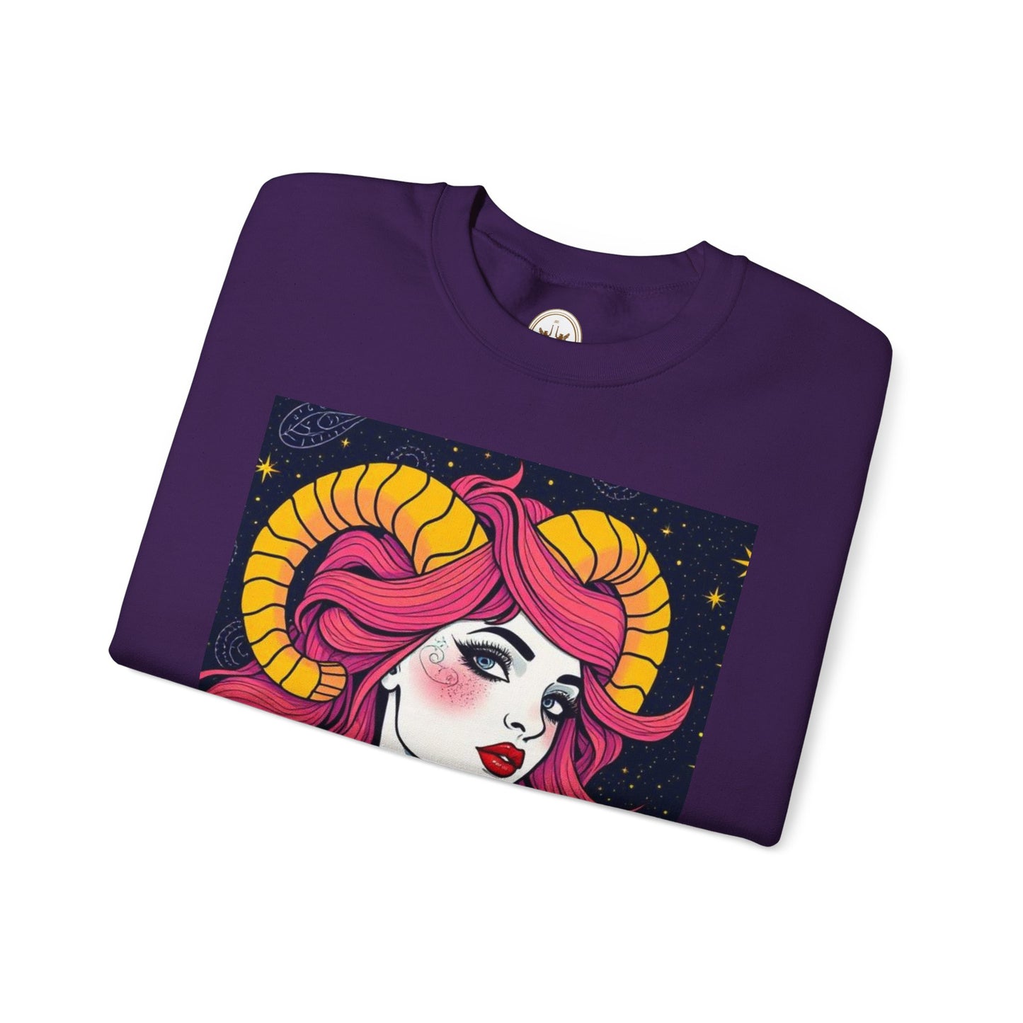 Unisex Heavy Blend™ Crewneck Sweatshirt, Aries, Zodiac, Sexy Pattern