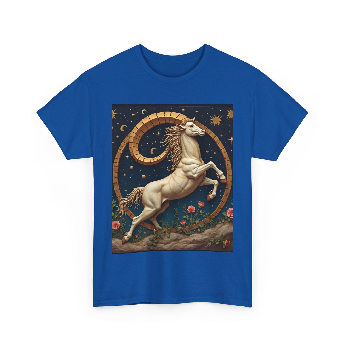 Unisex Heavy Cotton T-Shirt, Aries Animal 1v, Zodiac Design