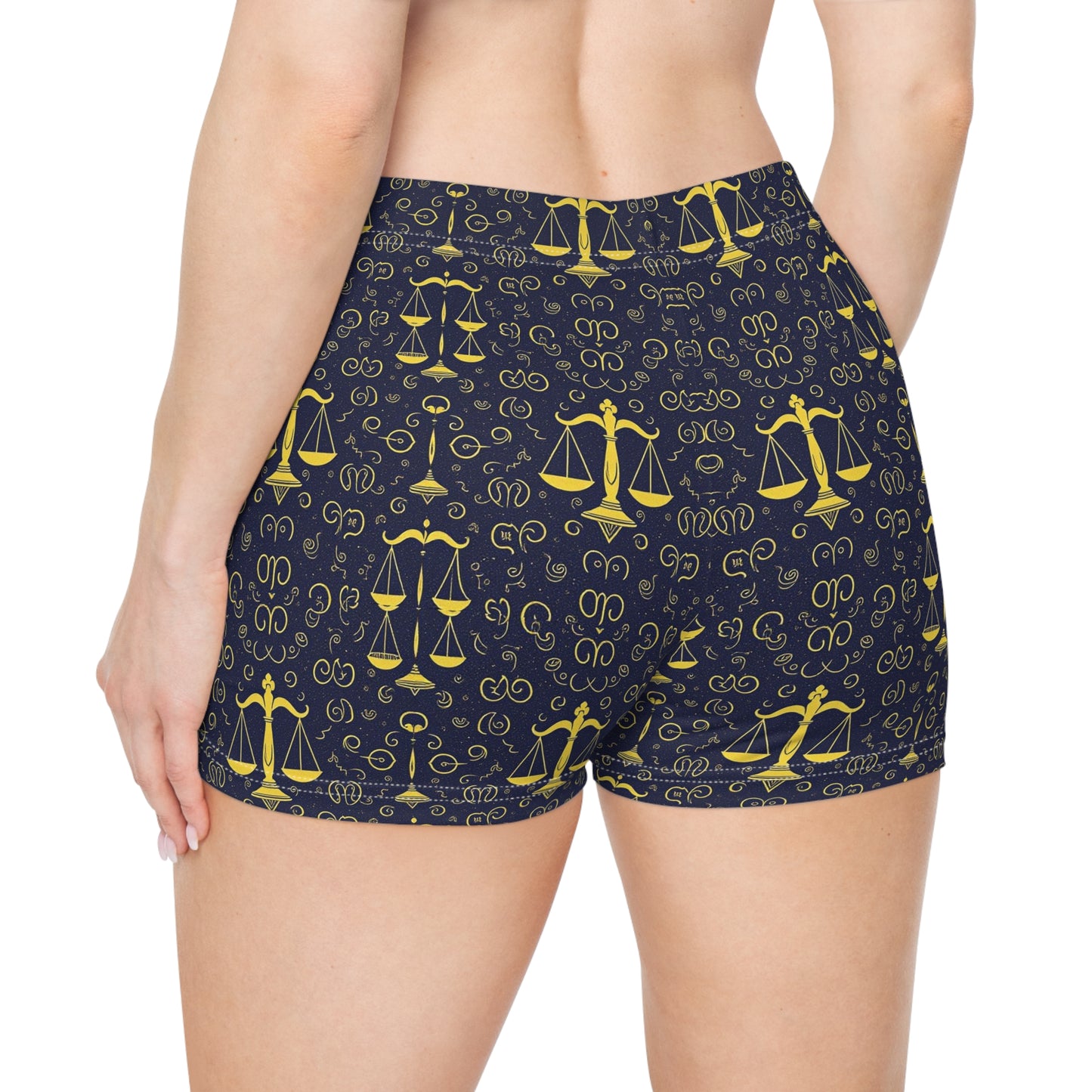 Women's Shorts, AOP, Libra, Zodiac, Pattern