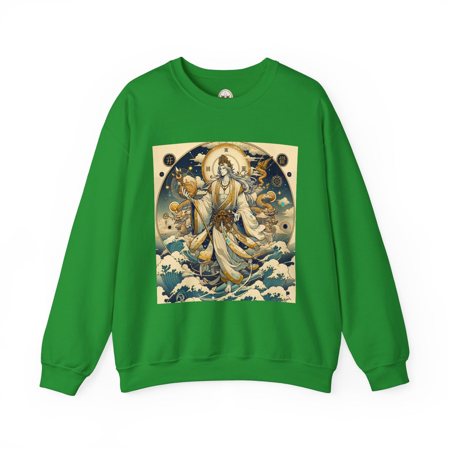 Unisex Heavy Blend™ Crewneck Sweatshirt, Anime Capricorn God, Zodiac Design