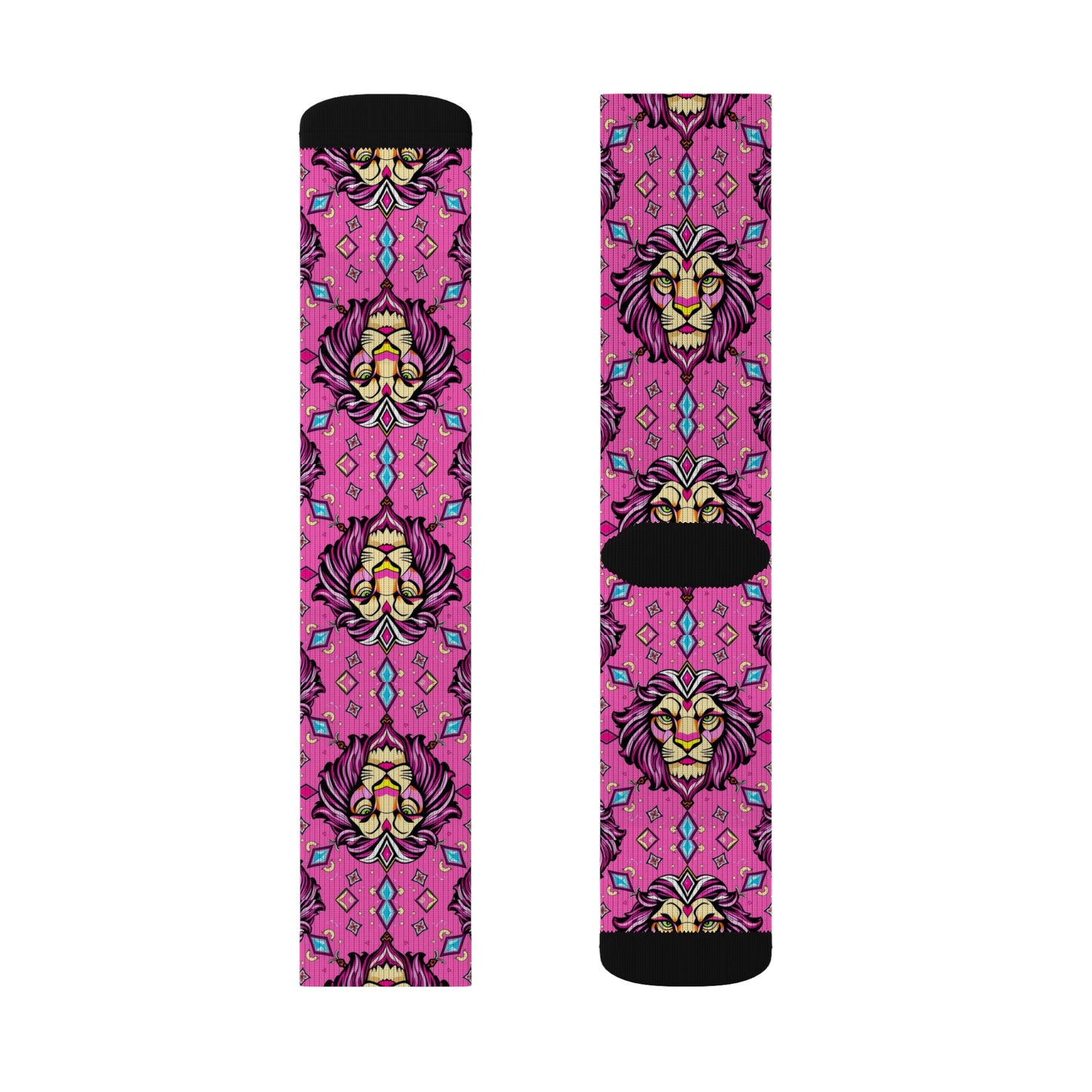 Sublimation Socks, Leo, Zodiac v1, Jewel Pattern
