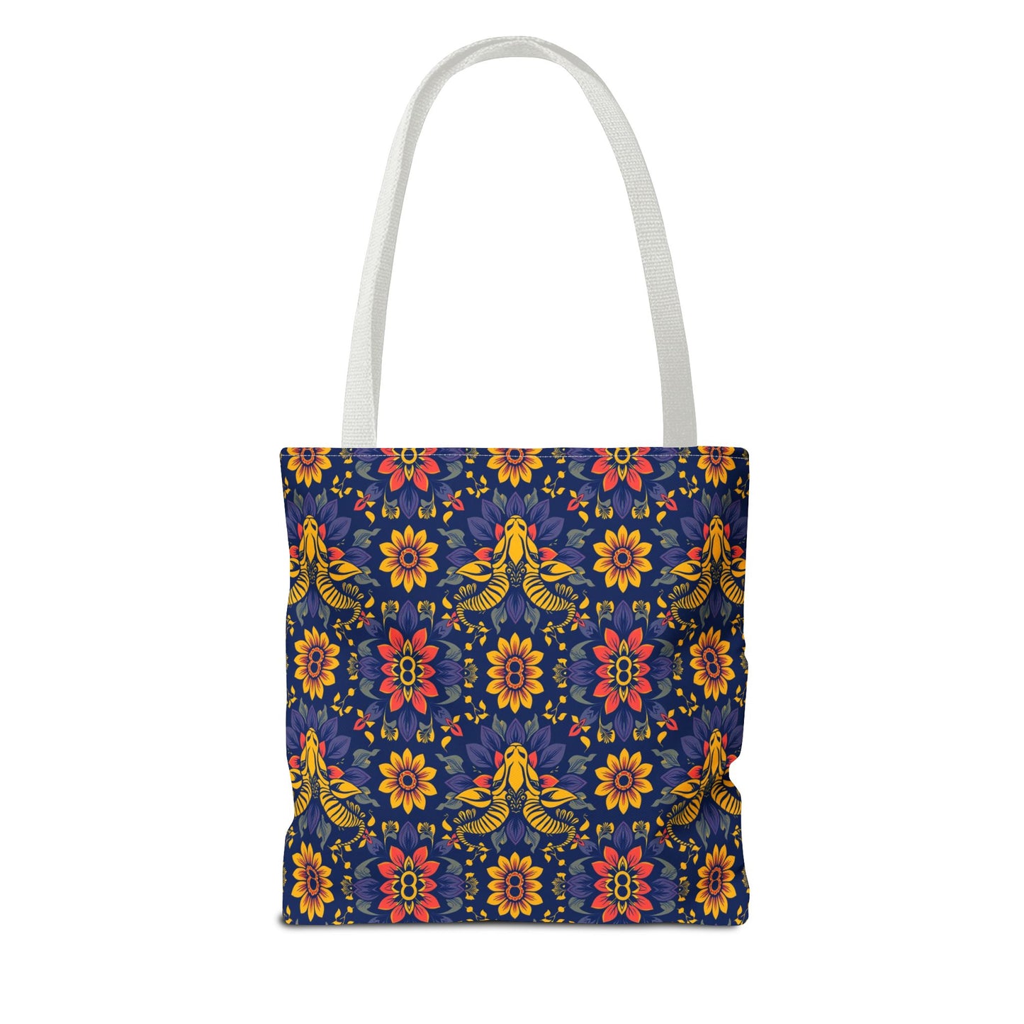 Tote Bag, (AOP), Taurus, Zodiac v3, Flower Pattern