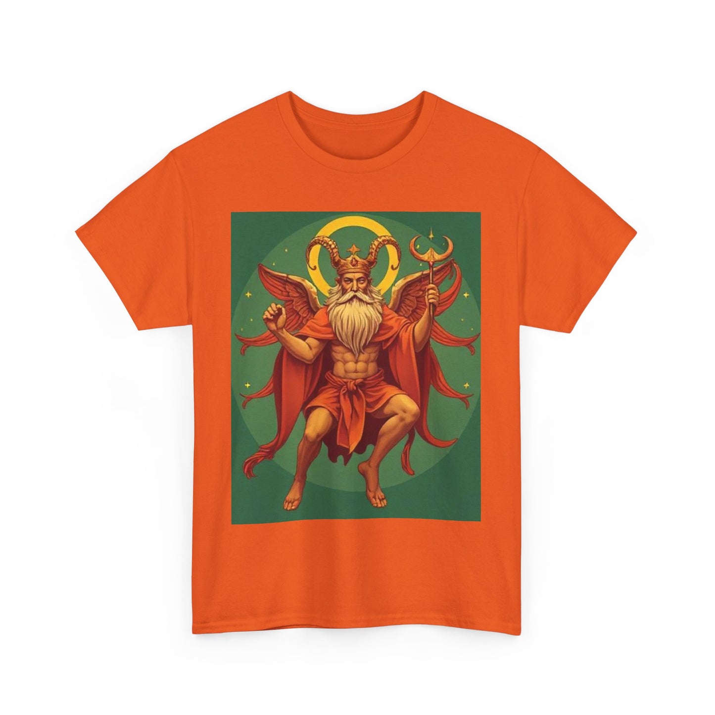 Unisex Heavy Cotton T-Shirt, Aries God, Zodiac Design