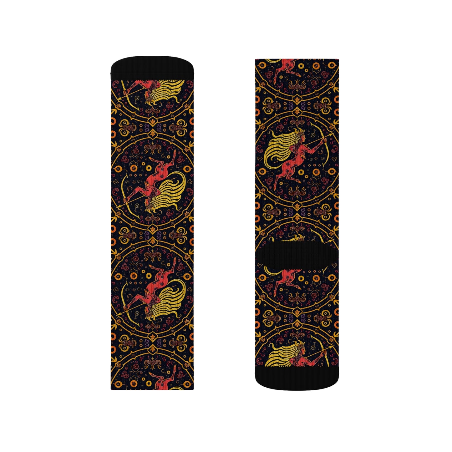 Sublimation Socks, Sagittarius, Zodiac v3, Pattern