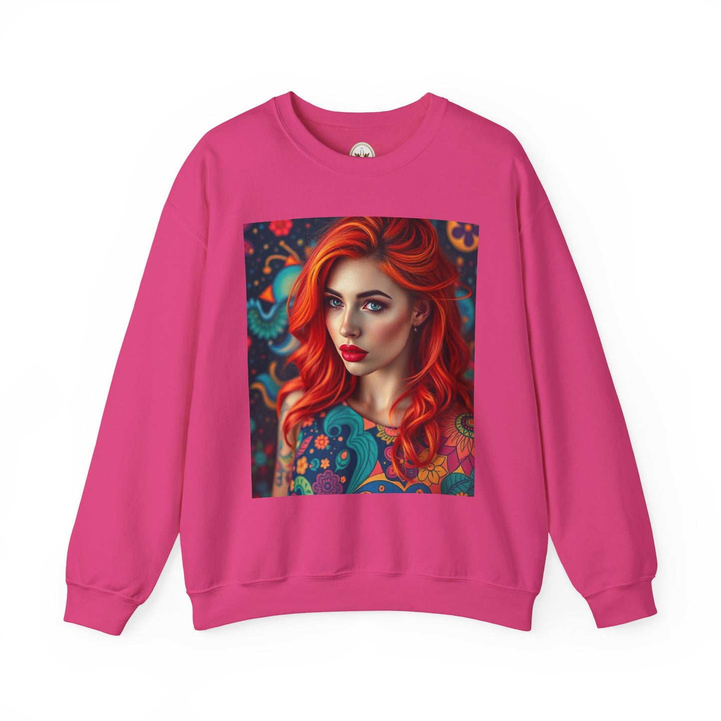 Unisex Heavy Blend™ Crewneck Sweatshirt, Aquarius, Zodiac v1, Sexy Pattern
