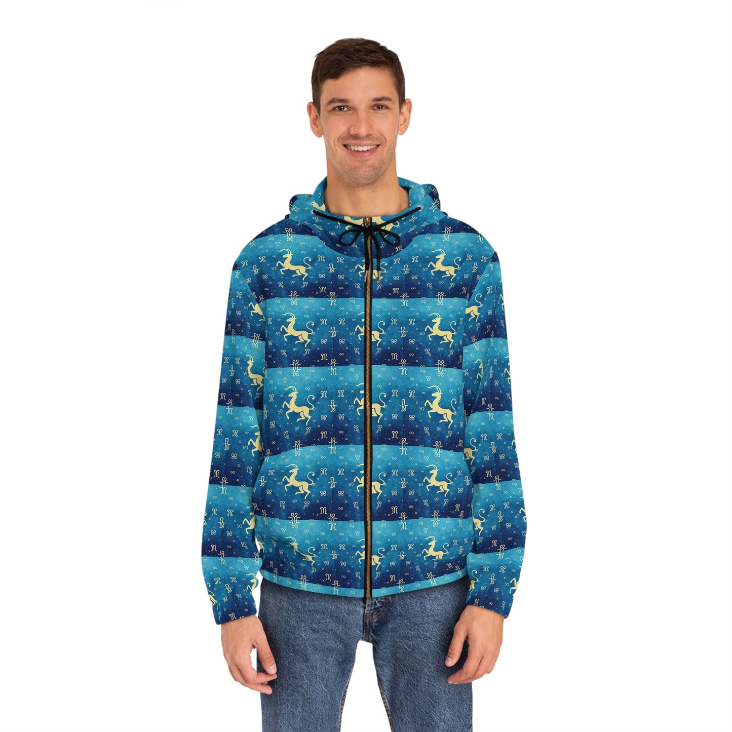 Full-Zip Hoodie (AOP), Aquarius, Zodiac v4, Pattern