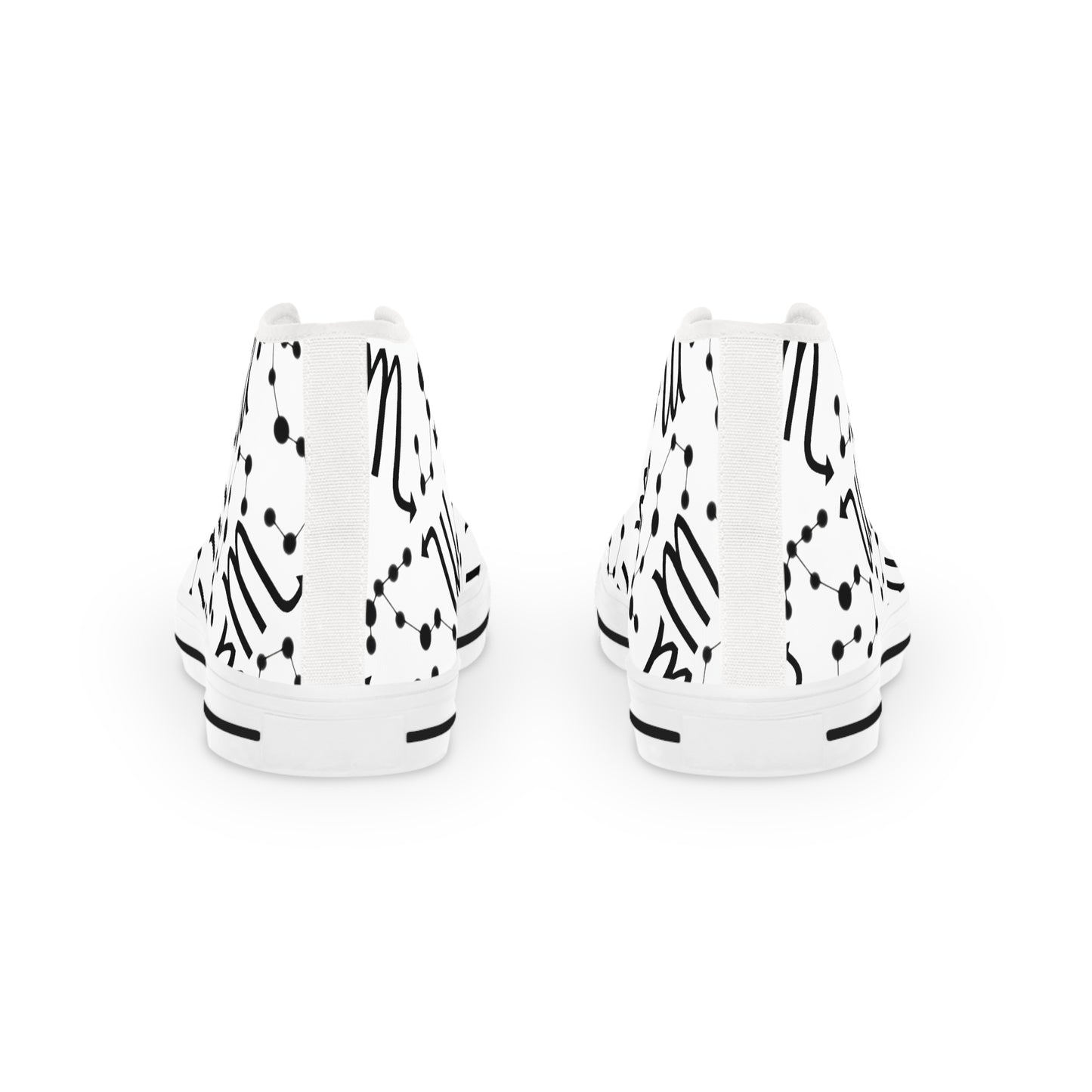 Men's High Top Sneakers, Breathable polyester canvas, Scorpio Zodiac Design