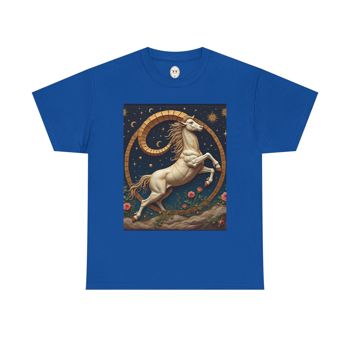 Unisex Heavy Cotton T-Shirt, Aries Animal 1v, Zodiac Design