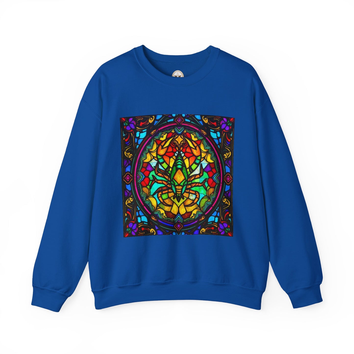 Unisex Heavy Blend™ Crewneck Sweatshirt, Glass 1, Scorpio Zodiac Design