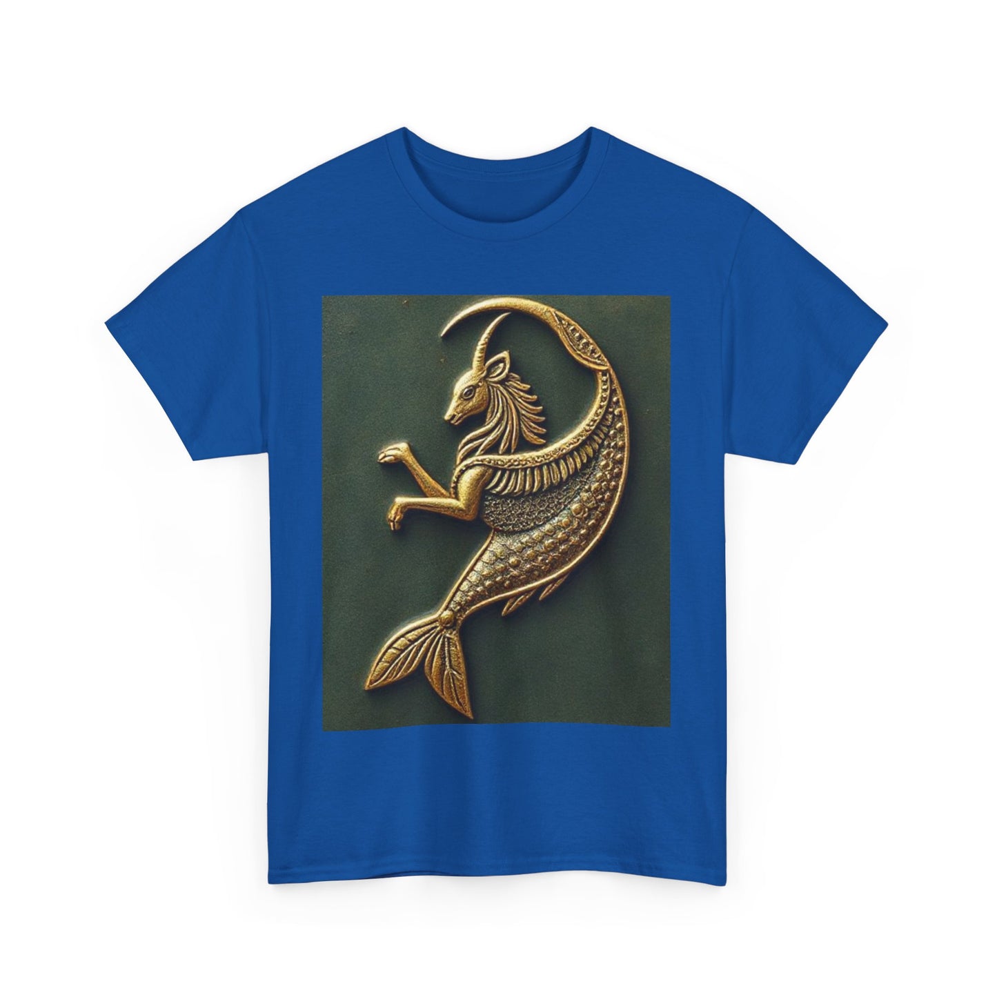 Unisex Heavy Cotton T-Shirt, Capricorn Animal. Symbol, Zodiac Design