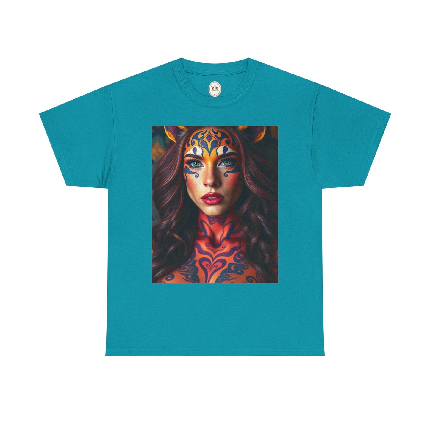 Unisex Heavy Cotton T-Shirt, Leo, Zodiac, Sexy Art
