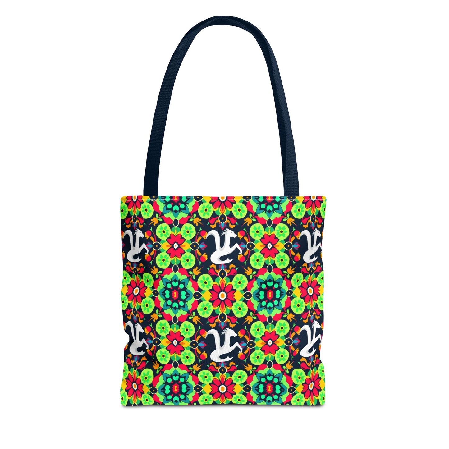 Tote Bag, (AOP), Aquarius, Zodiac v4, Flower Pattern