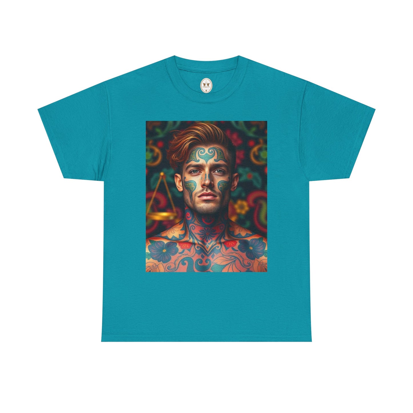 Unisex Heavy Cotton T-Shirt, Libra, Zodiac, Sexy Art