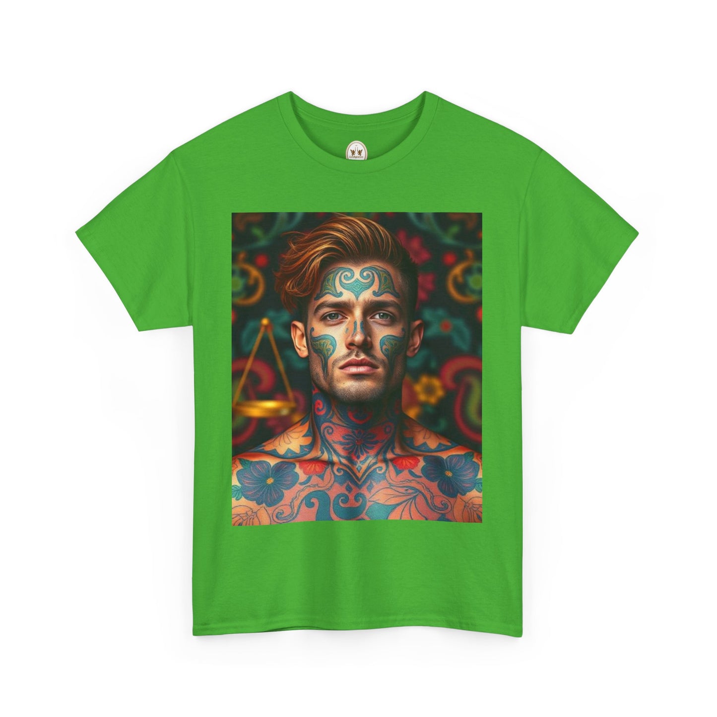Unisex Heavy Cotton T-Shirt, Libra, Zodiac, Sexy Art