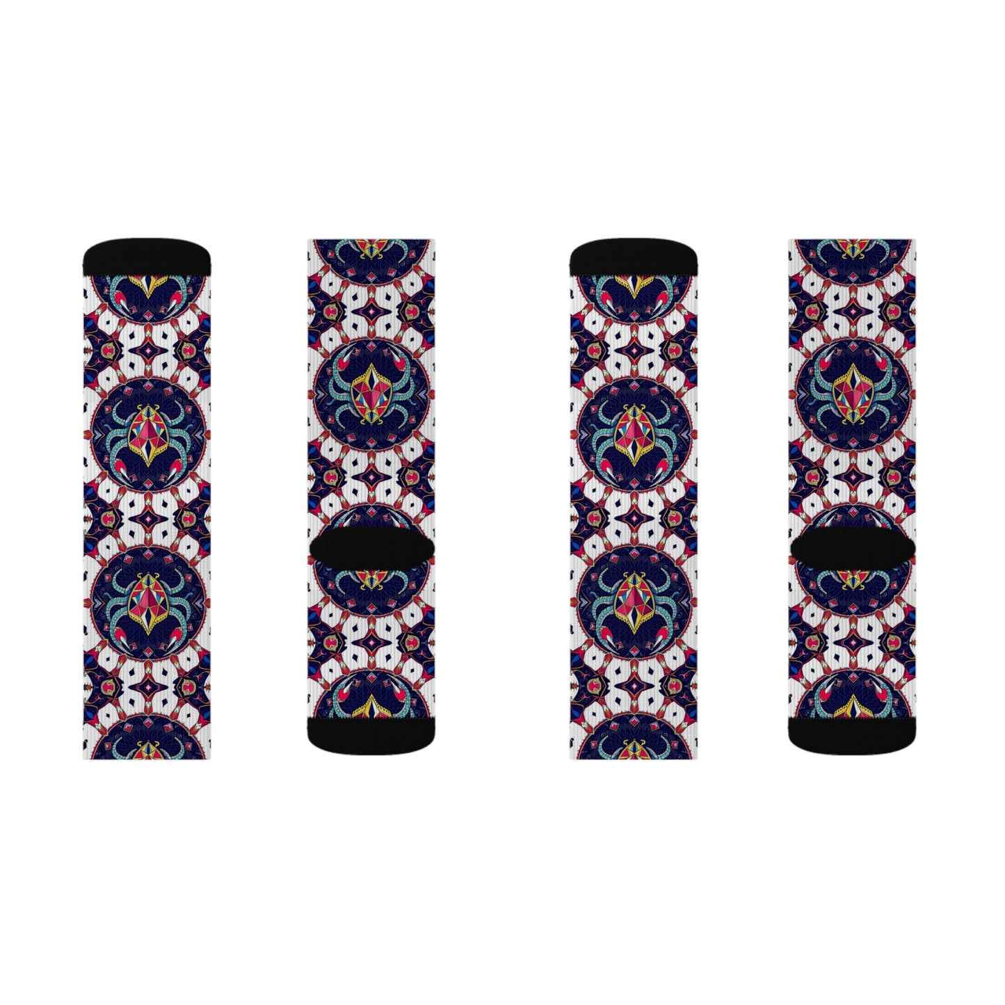 Sublimation Socks, Scorpio, Zodiac, Jewel Pattern