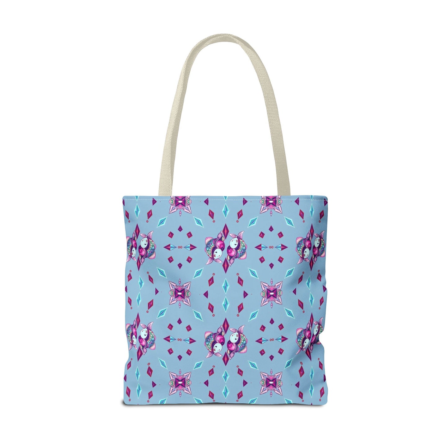 Tote Bag (AOP), Pisces, Zodiac v1, Jewel Pattern