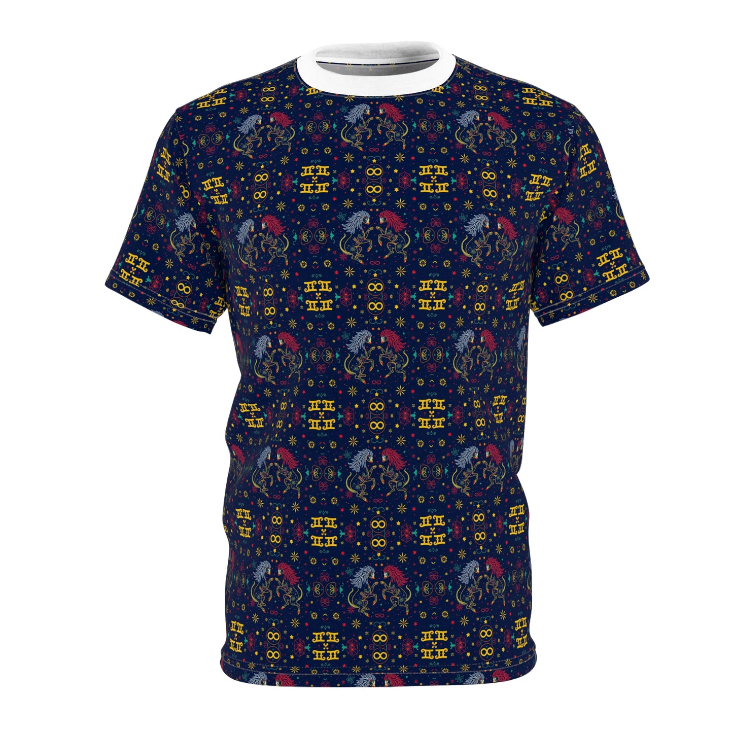 Unisex Cut & Sew T-Shirt, AOP, Gemini, Zodiac v1, Pattern