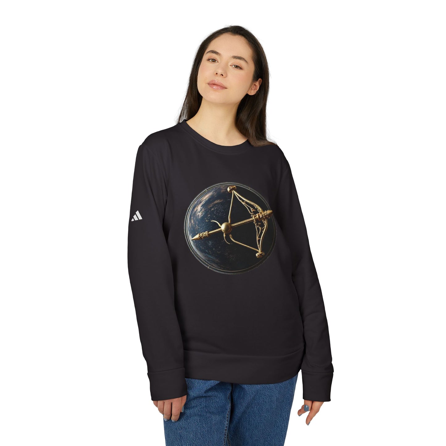 Adidas, Unisex Fleece Crewneck Sweatshirt, Sagittarius, Pop Art, Zodiac