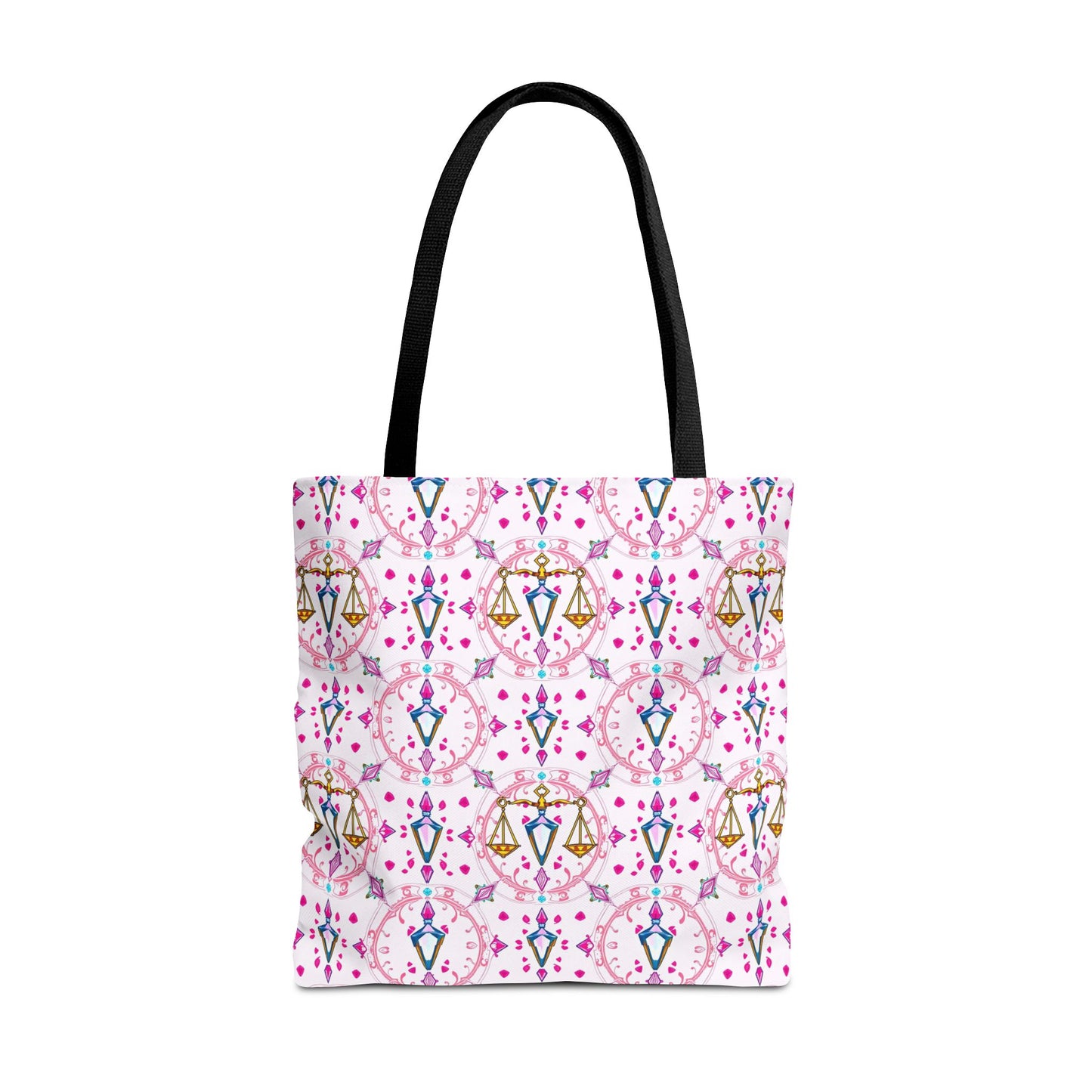 Tote Bag (AOP), Libra, Zodiac, Jewel Pattern